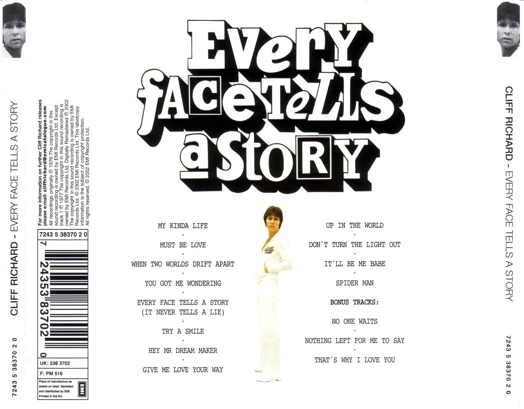 Cliff Richard Every Face Tells A Story : Back